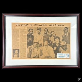 Signed 1977 New York Post Muhammed Ali Article