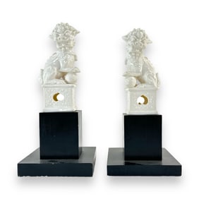 Pair Blanc De Chine Foo Lions