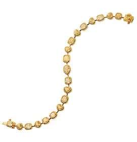 12.71ct Exquisite Yellow Diamond Bracelet in 18K