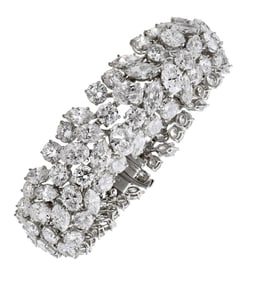 Harry Winston Platinum Diamond Bracelet with 63.5