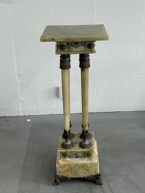 Onyx & Champleve Enamel Pedestal