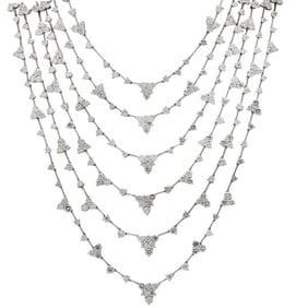 35 Carat Multi-Strand Diamond Necklace