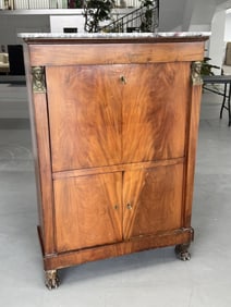 Empire Marble Top Drop Front Secretary