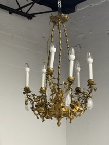 Antique French Bronze Chandelier
