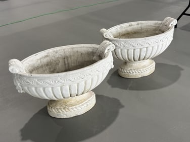 Vintage Concrete Garden Pots