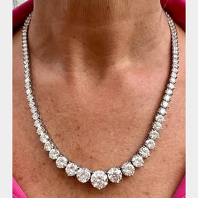 Platinum GIA Certified 58.30 Ct. Graduated Diamond