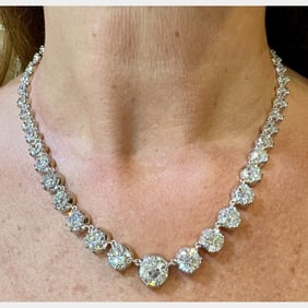 Platinum & 18K Yellow Gold 43.00 Ct. Graduated Dia