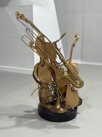 Arman Fernandez "Untitled" Violin Bronze Sculpture