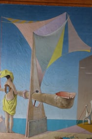 Hector Poleo Oil on canvas "Naufragio"