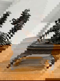 Important Japanese Meiji Bronze Group