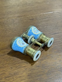 Antique Bronze & Hand Painted Opera Glasses