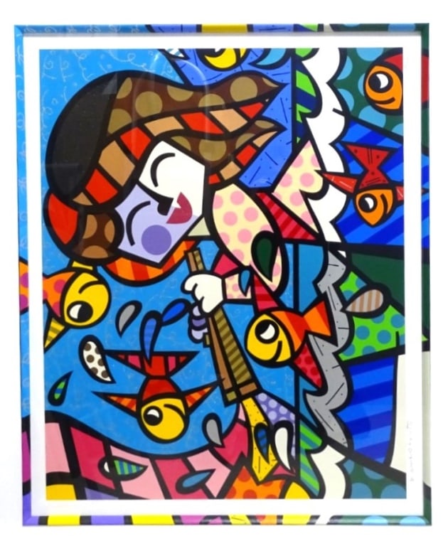 Romero Britto Lithograph Numbered 255/300 (1 of 7)