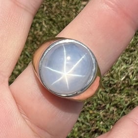 1960’s 14K White Gold Star Sapphire Ring