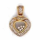 18K Yellow Gold 1.50 Ct. Floating Diamond Heart Pe