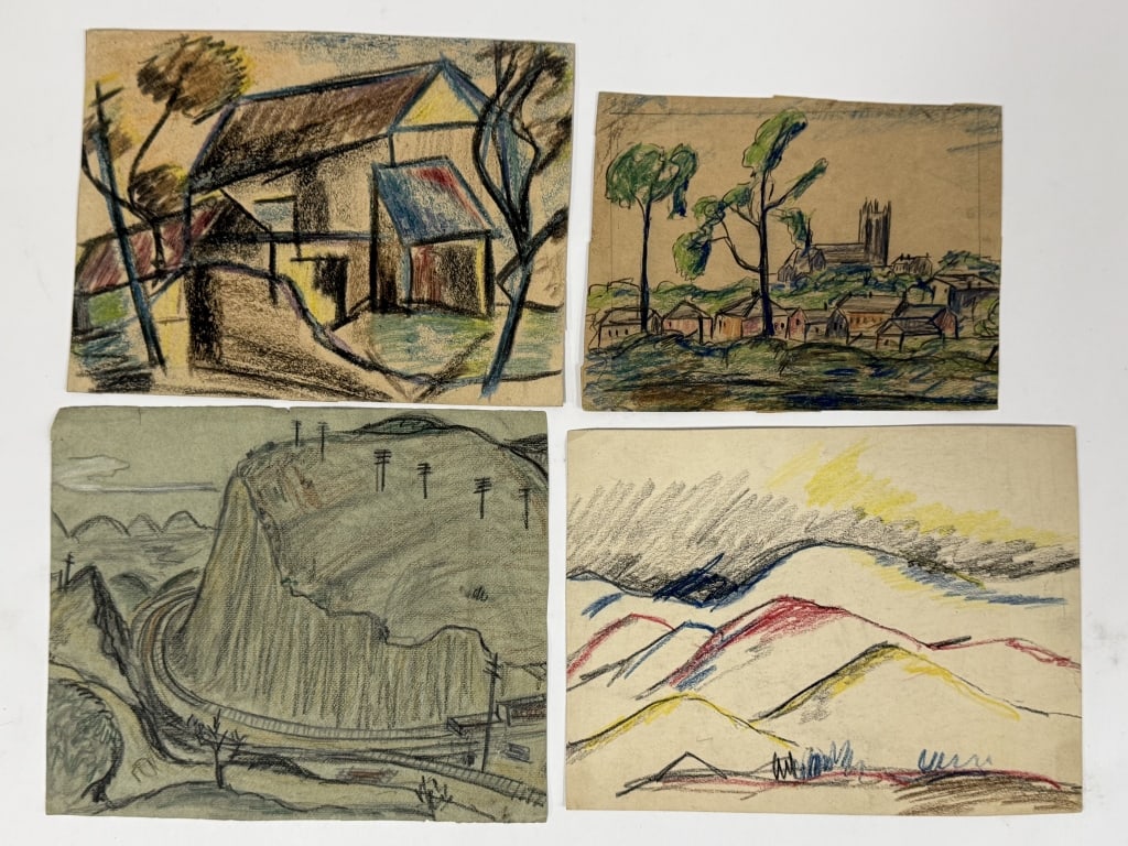 Lot Rolph Scarlett (1889-1984) Pastel/Paper (1 of 5)