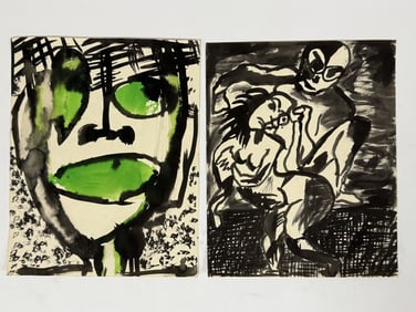 Pair Rolph Scarlett (1889-1984) Ink/Paper