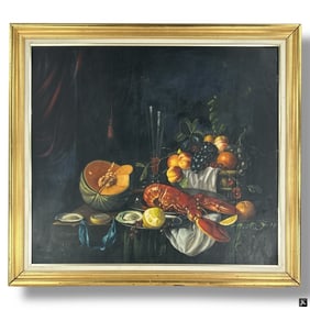 attributed: Hendrik Reeker Oil/Panel "Still Life"