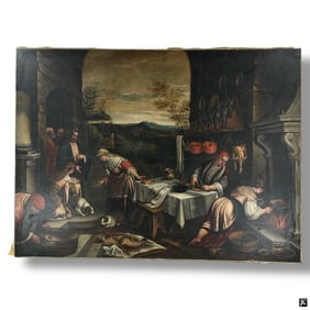 attrib to Jacopo Bassano O/C "Genre Scene"
