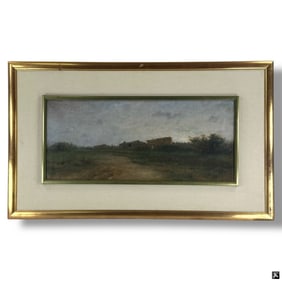 Modesto Urgell Y Inglada Oil on Canvas "Landscape"
