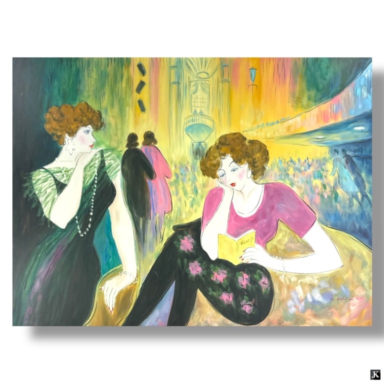 Signed Contemporary Oil/Canvas "Showtime" (1 of 5)