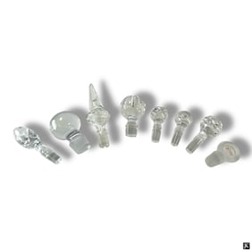 Lot of 8 Crystal Decanter Stoppers