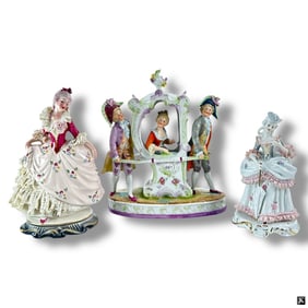 Three Vintage German Porcelain Figurines