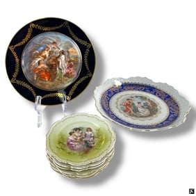 8 Vintage Porcelain Plates