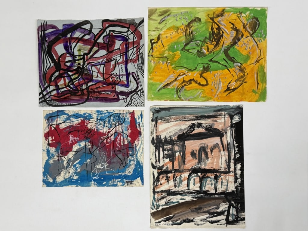 Lot Rolph Scarlett (1889-1984) Mixed Media/Paper (1 of 5)