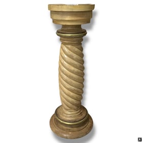 Turned Wood Pedestal