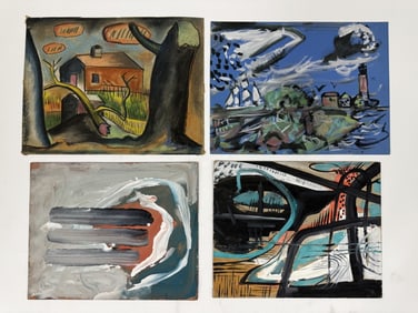Lot Rolph Scarlett (1889-1984) Mixed Media/Board