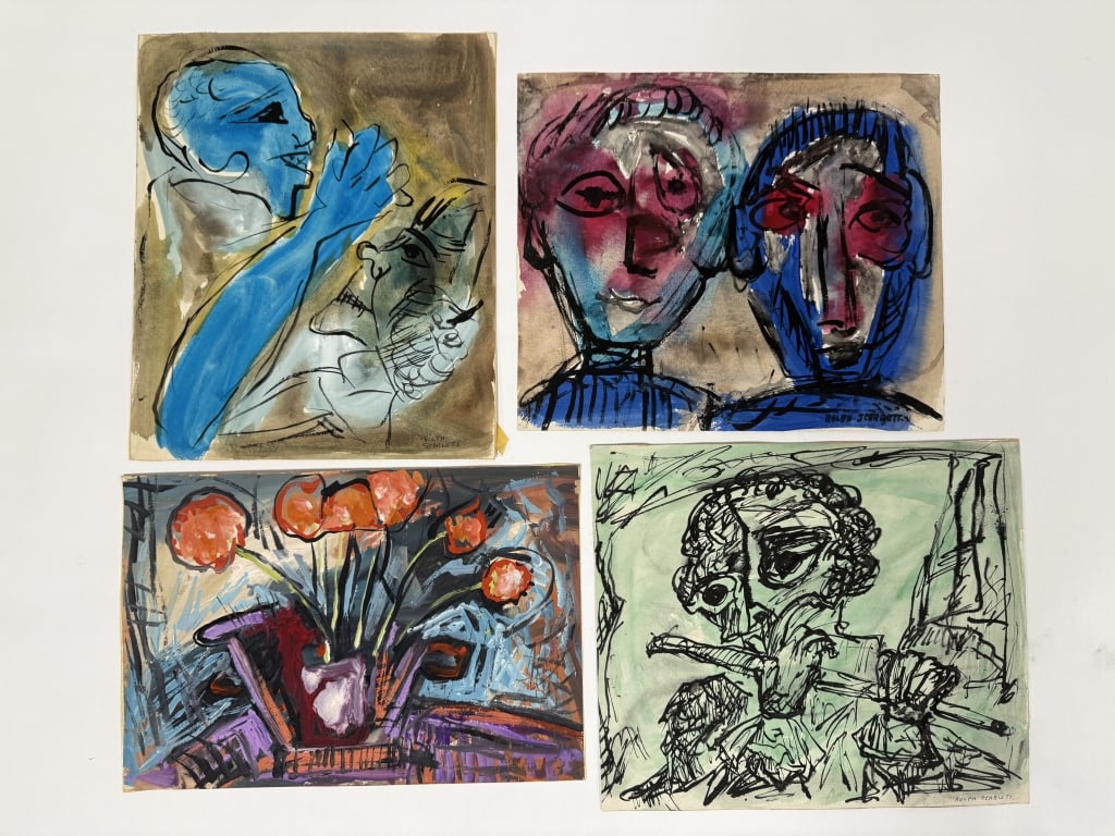 Lot Rolph Scarlett (1889-1984) Mixed Media/Paper (1 of 5)