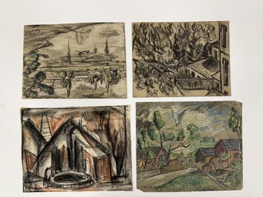 Lot Rolph Scarlett (1889-1984) Mixed Media