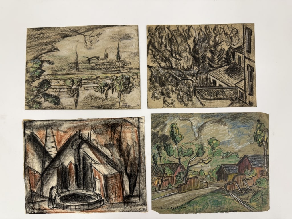 Lot Rolph Scarlett (1889-1984) Mixed Media (1 of 5)