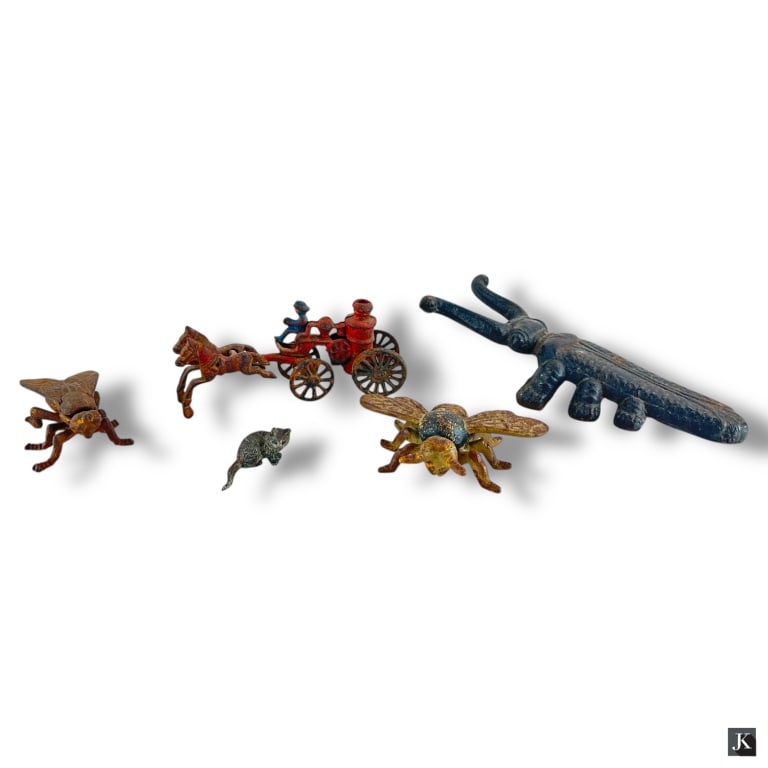 Group of 5 Antique Cast Iron Objects (1 of 4)