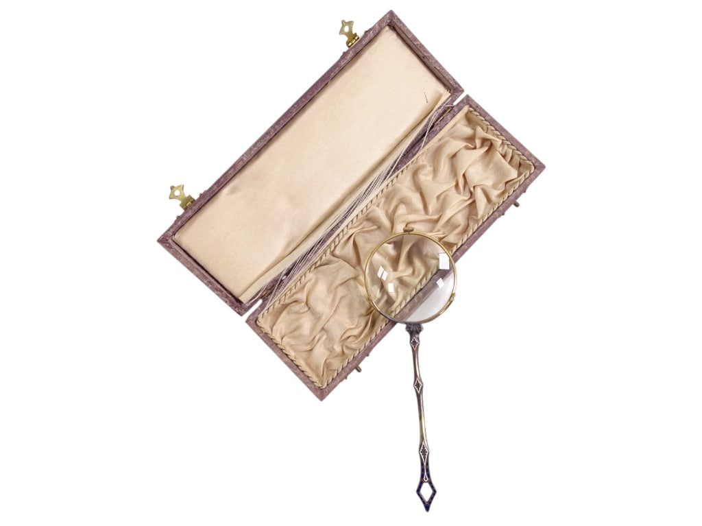 Antique Continental Enameled Magnifying Glass (1 of 4)