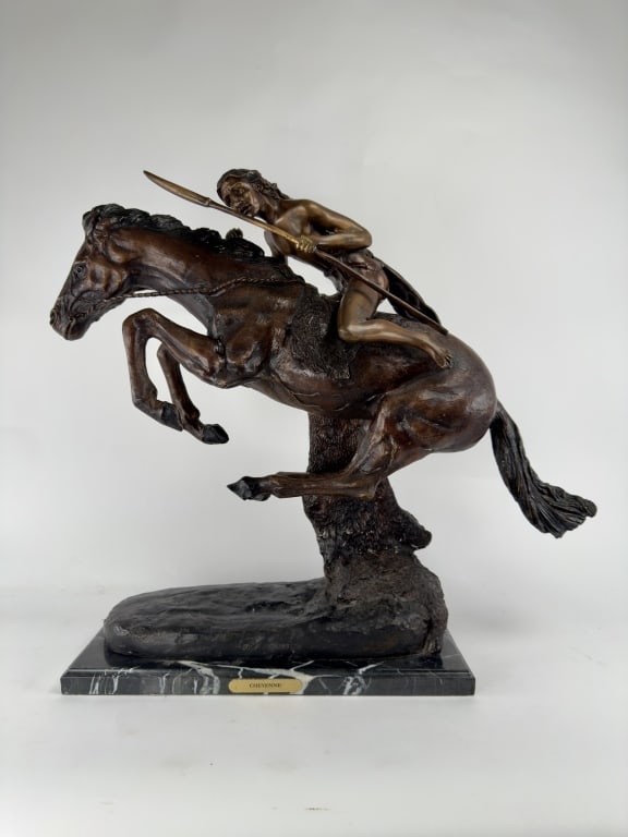 Vintage After Frederic Remington Bronze Sculpture (1 of 7)