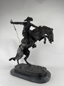 Vintage After Frederic Remington Bronze Sculpture