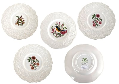 Lot Royal Cauldon Floral and Aviary Plates