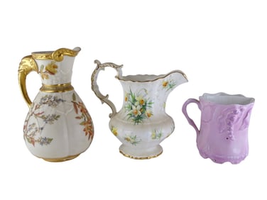 Lot Of Vintage Tabletop Items Creamer Mug Jug