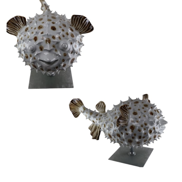 Mid Century Italian Ceramic Blowfish (1 of 4)