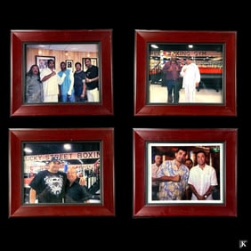 Lot Of 4 Photos Of Kris With Various Boxers