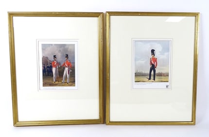 Two (2) Framed Military Prints