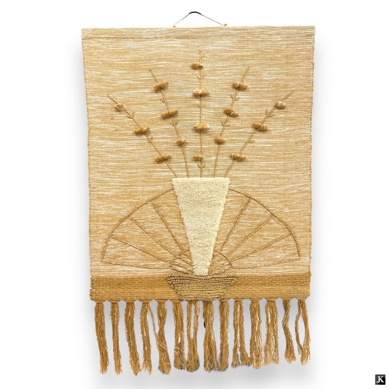 Mid Century Wool Macrame Tapestry (1 of 3)