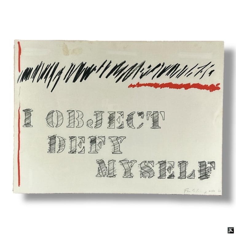 Edwin Schlossberg Lithograph "I Object Defy Myself (1 of 4)