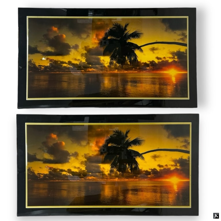 2 Contemporary Prints on Acrylic "Paradise Sunset" (1 of 4)