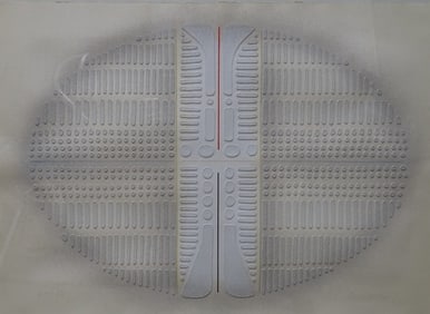 Paul Maxwell Geometric oval-shaped stencil casting