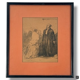 Honore Daumier Print, Oh M'sieu l'avocat tachez de