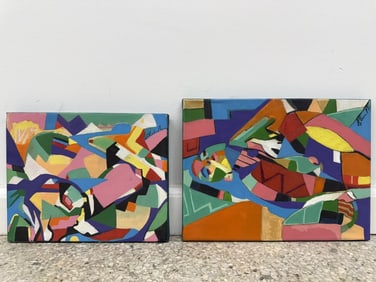 Lot Artist Unknown Acrylic/Canvas "Abstract"