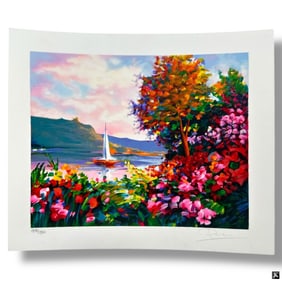 Alex Perez Color Serigraph on Paper "Lake View"