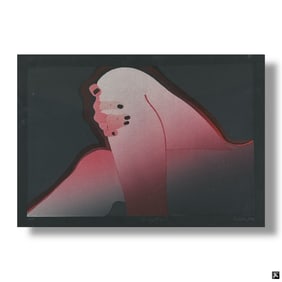 Contemporary Color Lithograph "The Night Girl"